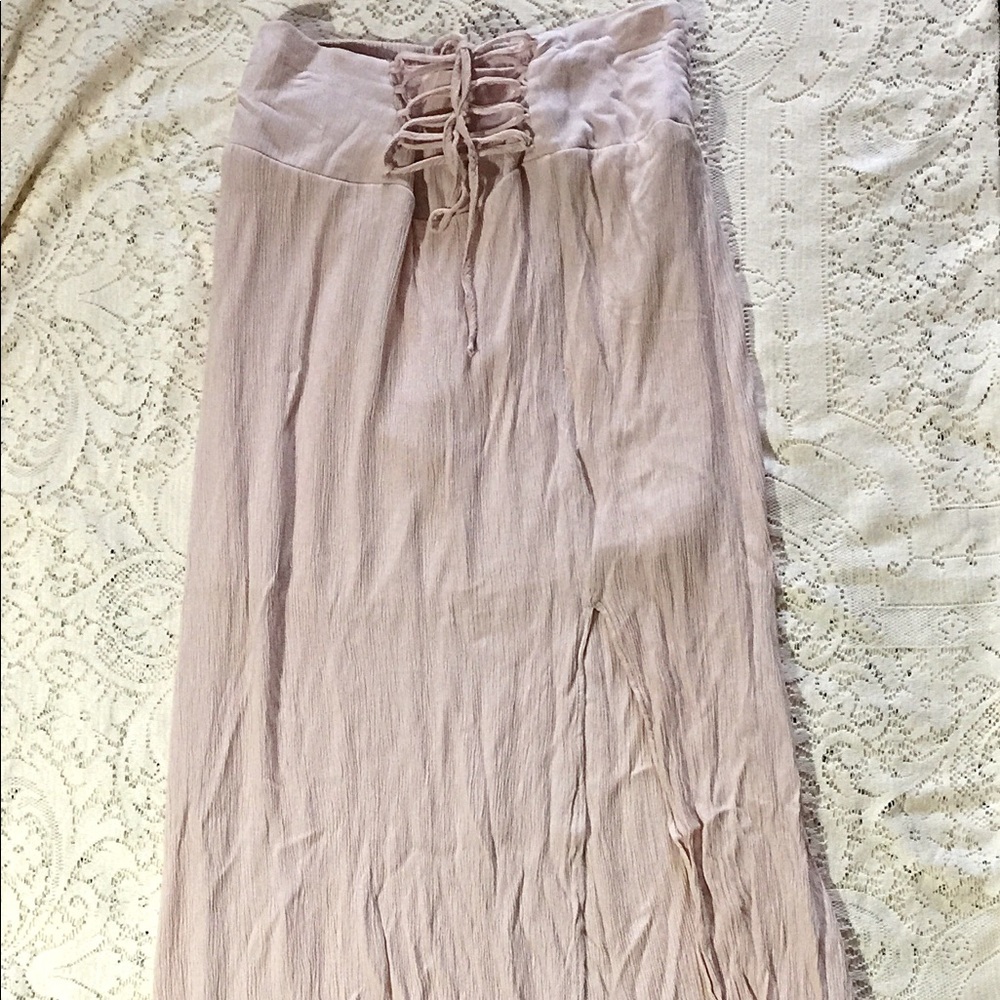 Forever 21 maxi skirt with ties and slit